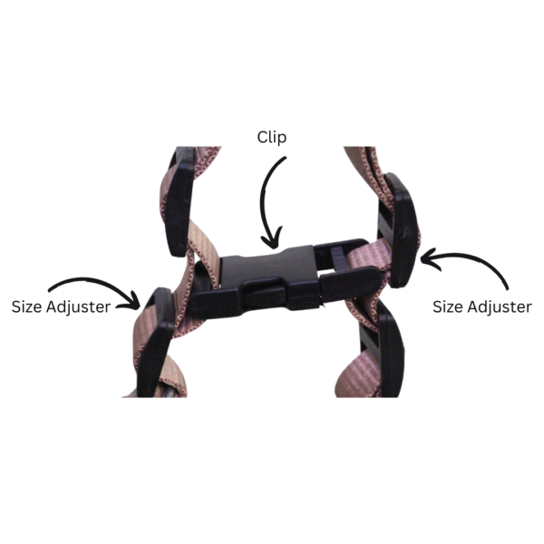 Brown padded dog harness for dogss