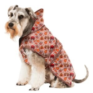 SITSNOOZE Printed Super Soft Warm Dog/Cat Winter Jacket, Velvet Pet Coat/Sweater for Winter (Cream)