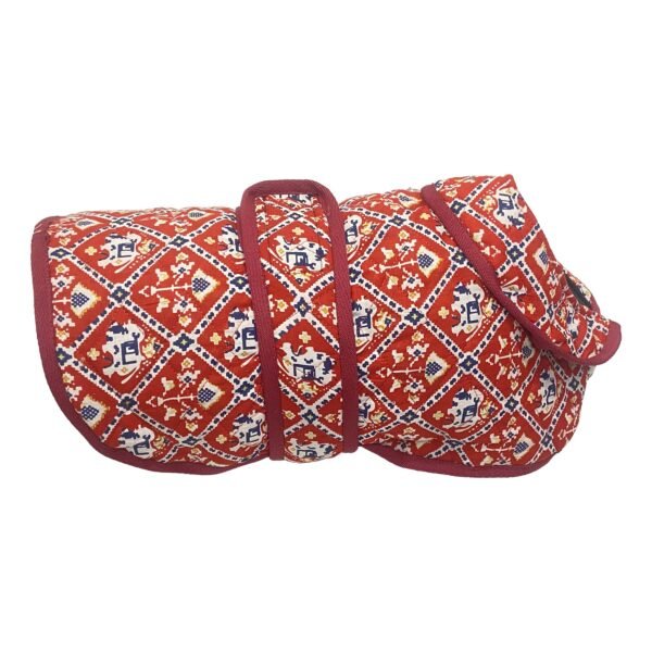 SITSNOOZE Elite Pet's Printed Red Super Soft Warm Dog/Cat Jacket Coat Dress Clothes Sweater for Winter